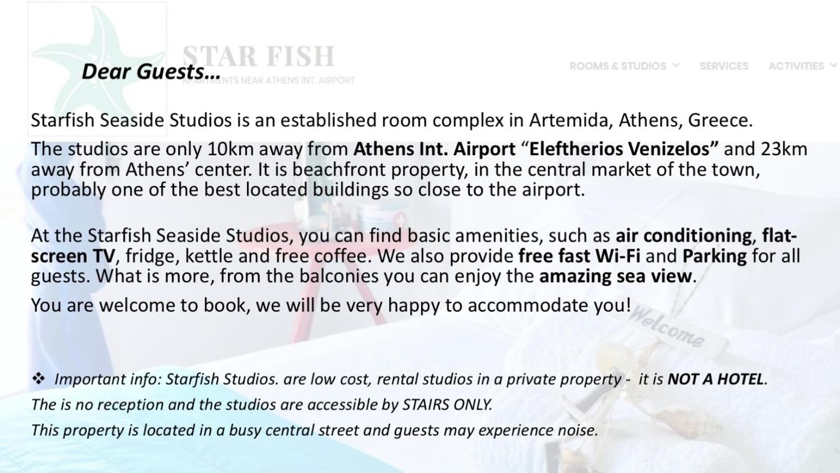 Starfish Seaside Studio Aparthotel Artemida  Ngoại thất bức ảnh